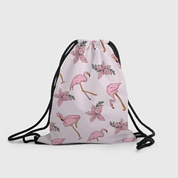 Рюкзак-мешок Розовый фламинго, цвет: 3D-принт
