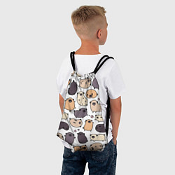 Рюкзак-мешок Милые мопсы, цвет: 3D-принт — фото 2