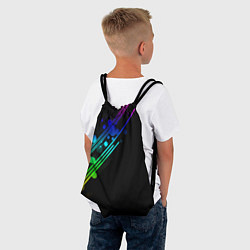 Рюкзак-мешок АБСТРАКТНЫЙ НЕОН, цвет: 3D-принт — фото 2