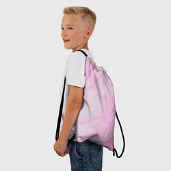 Рюкзак-мешок Розовые разводы краска зефир, цвет: 3D-принт — фото 2