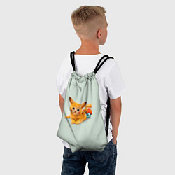 Рюкзак-мешок Котенок покемон пикачу арт, цвет: 3D-принт — фото 2