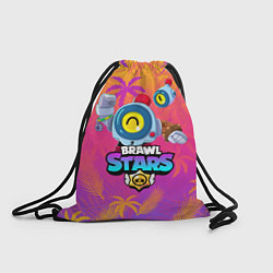 Рюкзак-мешок BRAWL STARS NANI ПАЛЬМЫ, цвет: 3D-принт