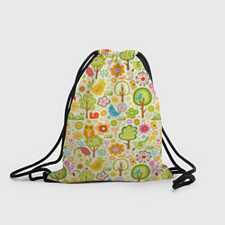 Рюкзак-мешок Летний Орнамент, цвет: 3D-принт