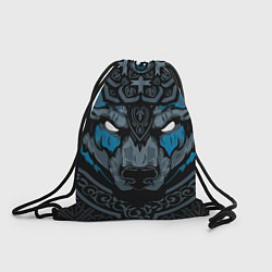 Рюкзак-мешок Дикий медведь с узорами славянский, цвет: 3D-принт