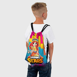 Рюкзак-мешок Jessie Brawl Stars anime style, цвет: 3D-принт — фото 2