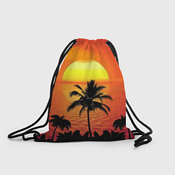 Рюкзак-мешок Пальмы на фоне моря, цвет: 3D-принт