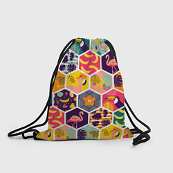 Рюкзак-мешок Тропические соты, цвет: 3D-принт