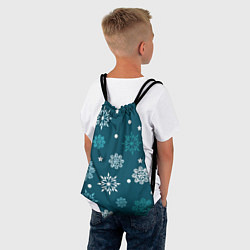 Рюкзак-мешок Зимние снежинки, цвет: 3D-принт — фото 2