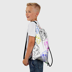 Рюкзак-мешок Цветные лица, цвет: 3D-принт — фото 2