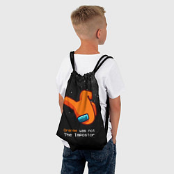 Рюкзак-мешок AMONG US - Orange, цвет: 3D-принт — фото 2