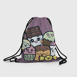 Рюкзак-мешок Дудл сладости, цвет: 3D-принт