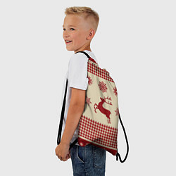Рюкзак-мешок Красные олени, цвет: 3D-принт — фото 2