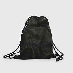Рюкзак-мешок Черная кожа, цвет: 3D-принт