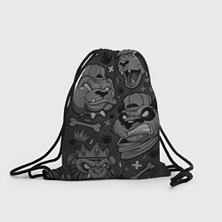 Рюкзак-мешок CRAZY ANIMALS, цвет: 3D-принт