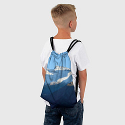 Рюкзак-мешок Снежные горы, цвет: 3D-принт — фото 2