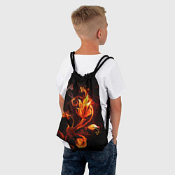 Рюкзак-мешок Огненный цветок, цвет: 3D-принт — фото 2