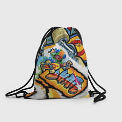 Рюкзак-мешок Brawl Stars skateboard , цвет: 3D-принт