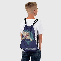 Рюкзак-мешок Улыбнись акуле, цвет: 3D-принт — фото 2