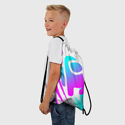 Рюкзак-мешок AMONG US - NEON, цвет: 3D-принт — фото 2