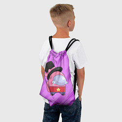 Рюкзак-мешок AMONG US - В шляпке, цвет: 3D-принт — фото 2