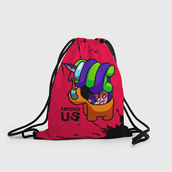 Рюкзак-мешок AMONG US - ORANGE & GREEN, цвет: 3D-принт
