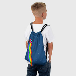 Рюкзак-мешок AMONG US - NYAN CREWMATE, цвет: 3D-принт — фото 2
