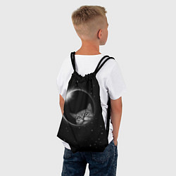 Рюкзак-мешок Кот в Космосе, цвет: 3D-принт — фото 2