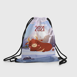 Рюкзак-мешок Спящий бык 2021, цвет: 3D-принт