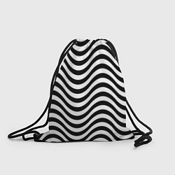 Рюкзак-мешок ЧБ Волна, цвет: 3D-принт