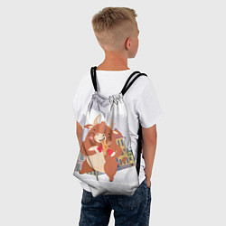 Рюкзак-мешок Довольный бык, цвет: 3D-принт — фото 2