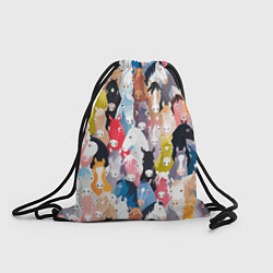 Рюкзак-мешок Цветные лошади, цвет: 3D-принт
