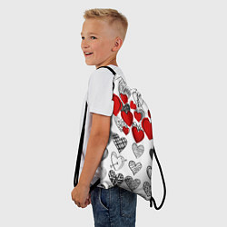 Рюкзак-мешок Сердца, цвет: 3D-принт — фото 2