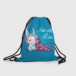 Рюкзак-мешок Сделано с любовью, валентина, цвет: 3D-принт