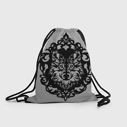 Рюкзак-мешок Благородный серый волк, цвет: 3D-принт