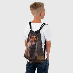 Рюкзак-мешок Хищная лисица, цвет: 3D-принт — фото 2
