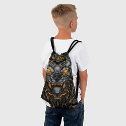 Рюкзак-мешок Хищный лев киборг, цвет: 3D-принт — фото 2
