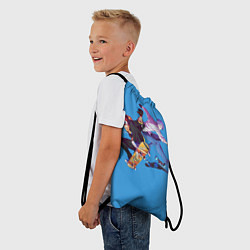 Рюкзак-мешок На скейте в бесконечность, цвет: 3D-принт — фото 2
