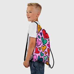Рюкзак-мешок Сердечко Смайл, цвет: 3D-принт — фото 2