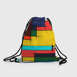 Рюкзак-мешок Абстрактные фигуры цвета, цвет: 3D-принт
