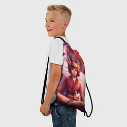 Рюкзак-мешок Девушка-лиса, цвет: 3D-принт — фото 2