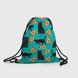 Рюкзак-мешок Котики и Пиццы, цвет: 3D-принт