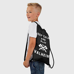 Рюкзак-мешок Keep calm and play Valheim, цвет: 3D-принт — фото 2