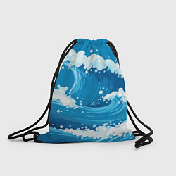 Рюкзак-мешок Волны, цвет: 3D-принт