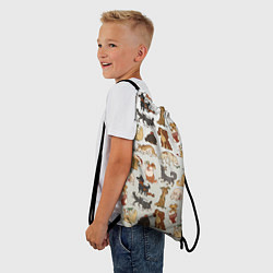 Рюкзак-мешок Узор песики собачки гав, цвет: 3D-принт — фото 2