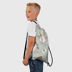 Рюкзак-мешок Бабочки в цветах, цвет: 3D-принт — фото 2