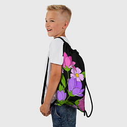 Рюкзак-мешок Ночные цветы, цвет: 3D-принт — фото 2