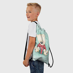 Рюкзак-мешок Медвежонок с подарком, цвет: 3D-принт — фото 2