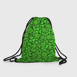 Рюкзак-мешок Зелёный клевер, цвет: 3D-принт