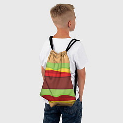 Рюкзак-мешок Бургер, цвет: 3D-принт — фото 2