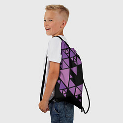Рюкзак-мешок Треугольники, цвет: 3D-принт — фото 2
